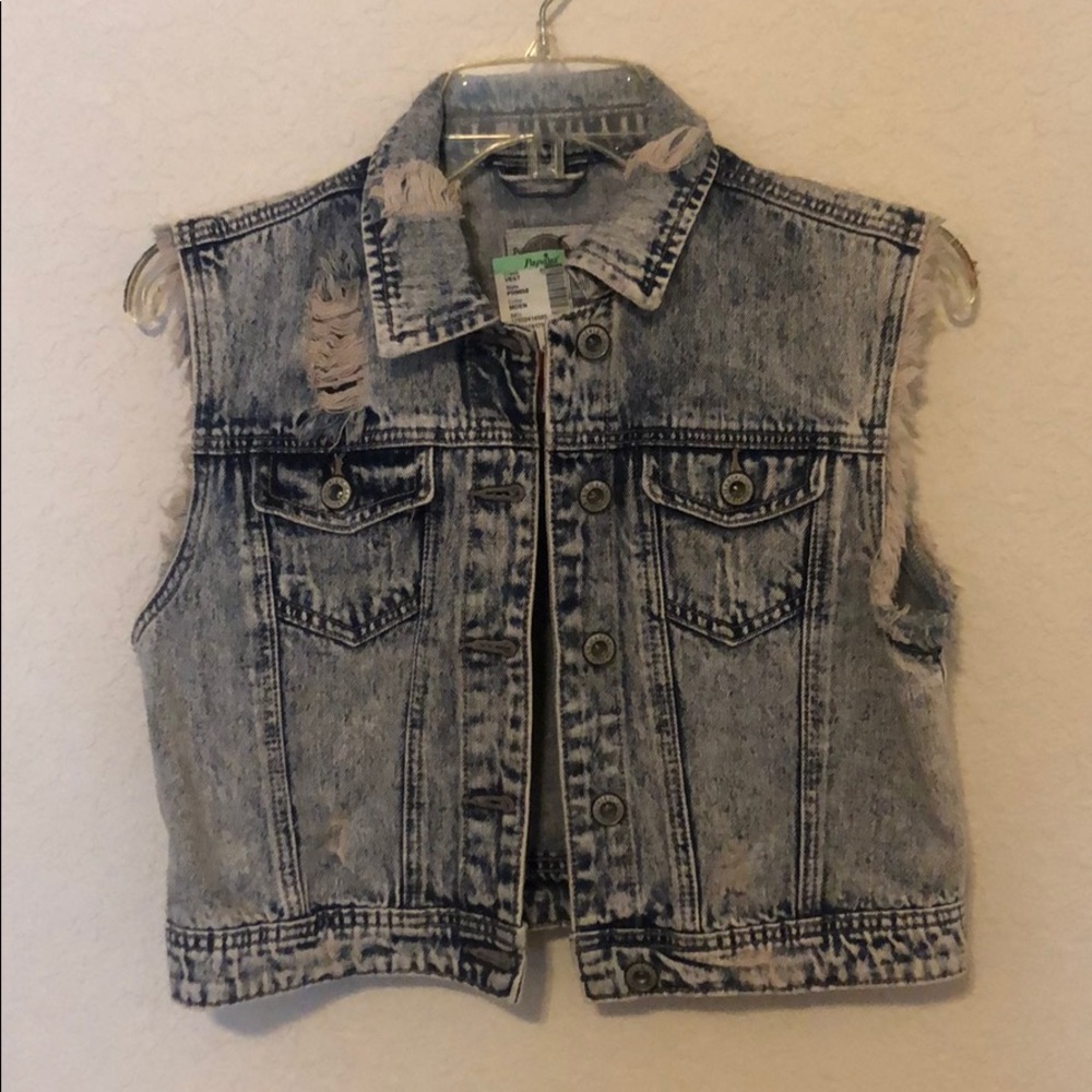 Denim jacket vest